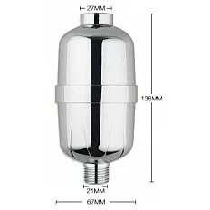 Filtru de dus AquaMax Clasic, cartus cu 15 trepte de filtrare, montare directa pe capul de dus