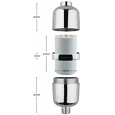Filtru de dus AquaMax Clasic, cartus cu 15 trepte de filtrare, montare directa pe capul de dus