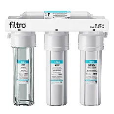 Sistem ultrafiltrare FILTRO Standard UF4, 4 stadii, membrana 0.02 microni, montaj sub blat, fara electricitate, debit 3.8 litri/min