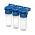 Set 3 carcase filtrare transparente Ecosoft 2P ECO Triplex 10