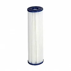 Cartus filtrant lavabil din poliester Aquafilter FCCEL20, retinere sedimente 20 microni, format standard 10 x 2.5 inch