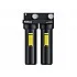 Set 2 carcase filtrare FILTRO BIG Black 20 TWIN, conexiune 1 toli cu filet alama, manometre, garnituri duble, supapa presiune si cadru metalic