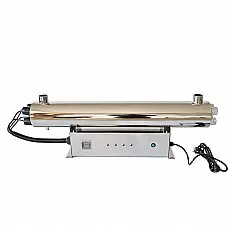 Sterilizator UV PureTECH 220W, carcasa inox, debit 10.8 m3/h, placa de control cu timer si conexiune 1.5
