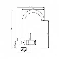 Baterie bucatarie 3 cai Premier Clasic Black Stone, finisaj negru granit, cartuse ceramice, flux separat pentru apa filtrata, racorduri incluse, montaj pe chiuveta