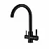 Baterie bucatarie 3 cai Premier Clasic Black, flux separat apa filtrata, cartuse ceramice, finisaj negru mat, racorduri incluse