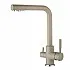 Baterie de bucatarie cu 3 cai Premier Tall Oat, finisaj bej mat granit, cale separata pentru apa filtrata, cartuse ceramice, montaj pe chiuveta