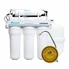 Sistem de osmoza inversa Ecosoft Standard MO550MP, 5 stadii de filtrare cu remineralizare, membrana 50 GPD, bazin 12 litri inclus, filtrare 0.0001 microni