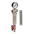 Filtru cu purjare Aquafilter AF-SED-100M, sita inox 100 microni, corp alama, filet 1 toll, manometru inclus