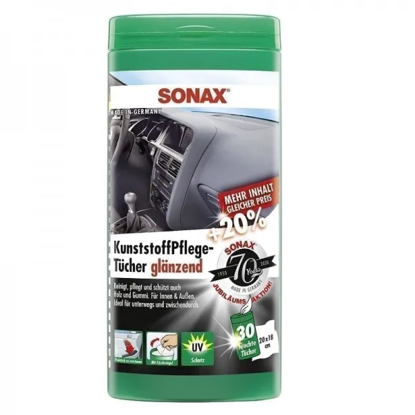 Servetele umede curatare plastic Sonax, 25buc (SO412100) Servetele umede curatare plastic Sonax, 25buc (SO412100)