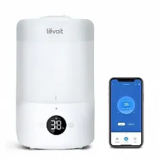 Umidificator de Aer LEVOIT Dual 200S, SMART, WI-FI Ultrasonic, Rezervor 3l, Silentios, Aromaterapie, Functie AUTO, Autonomie 25 Ore (Dual200S)