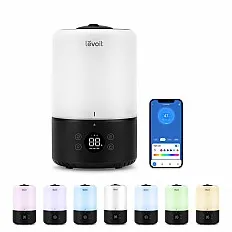 Umidificator de Aer Levoit Dual 200S PRO, SMART, WI-FI Ultrasonic, Rezervor 3l, Silentios, Aromaterapie, Functie AUTO, Autonomie 25 Ore, Design Black (Dual200SPro)