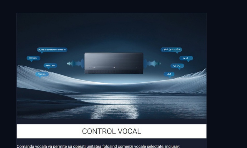 Aer Condiționat AUX CM-Smart 12.000 BTU – WiFi, Control Vocal Hello Lisa, A+++ / A++, R32