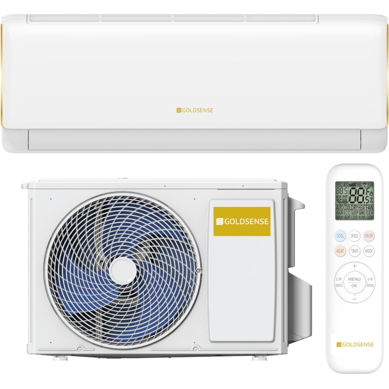 Aer conditionat GOLDSENSE New Elite, 24000 BTU, Clasa A++/A+, Wi-Fi, Inverter + Kit instalare inclus (GLSC24EL)