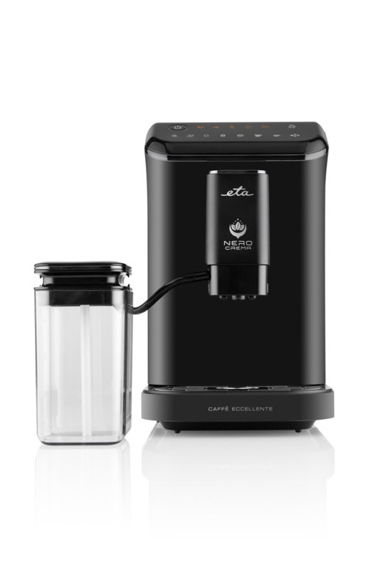 Espressor automat de cafea ETA Nero Crema 8180 90000, 1350 W, 20 bar, sistem de spumare lapte, negru