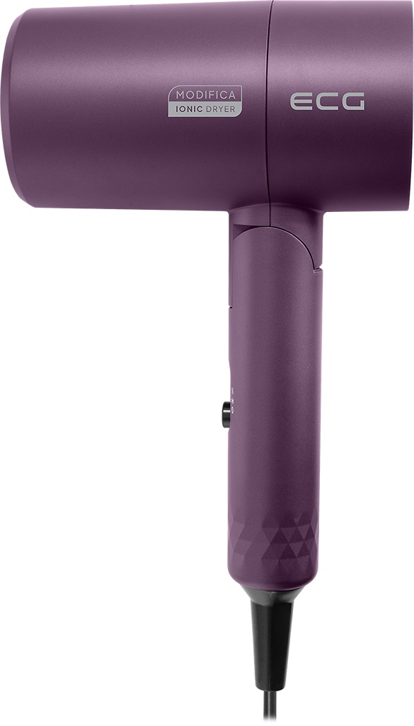Uscator de par cu ionizare ECG Modifica Chiara, 1600 W, 2 niveluri de temperatura, concentrator, violet