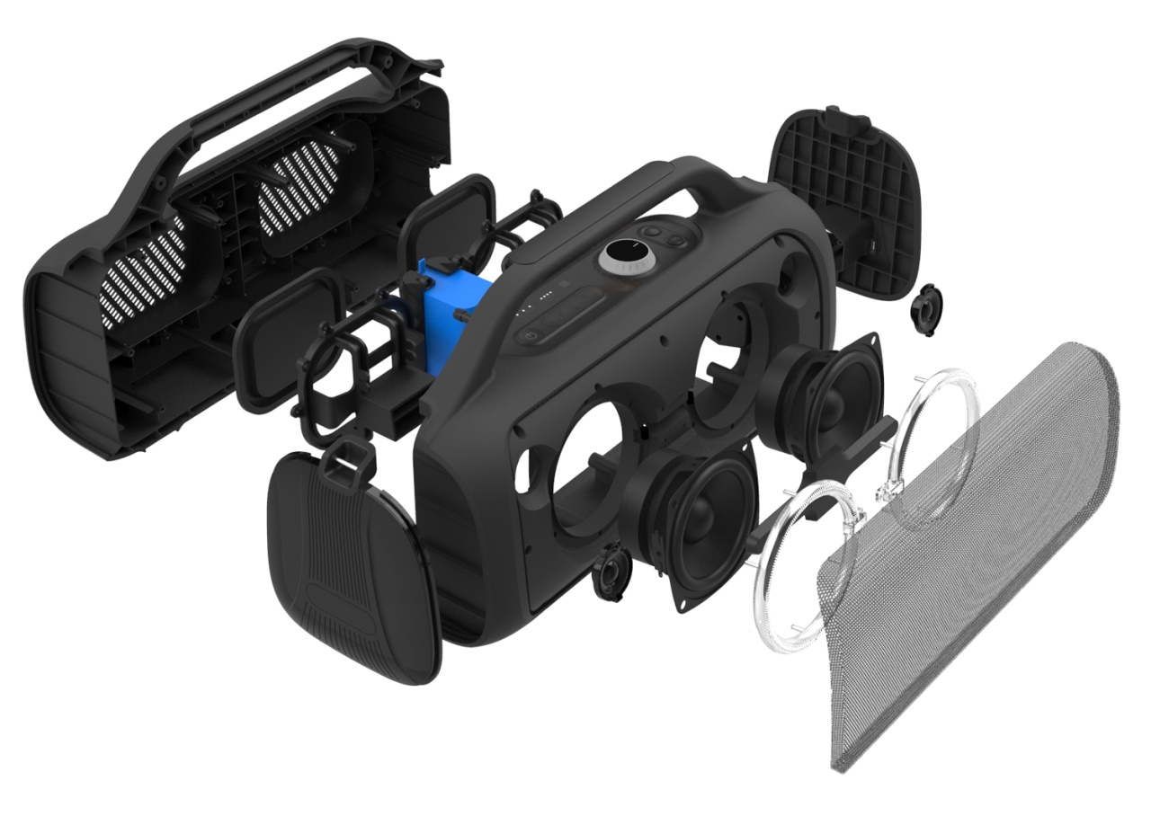 Boxa Portabila JVC XS-E643B, 60W, Bluetooth 5.3, baterie Litiu-ion 3,7V/10800mAh, TWS, IPX5, efecte luminoase, negru