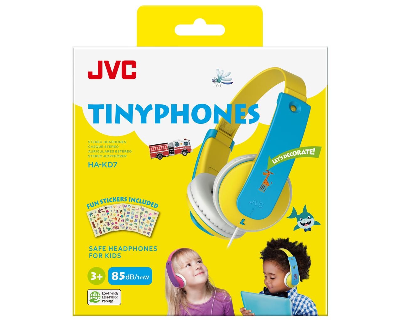 Casti JVC pentru copii HA-KD7-RNE, Over-ear, rosu-albastru