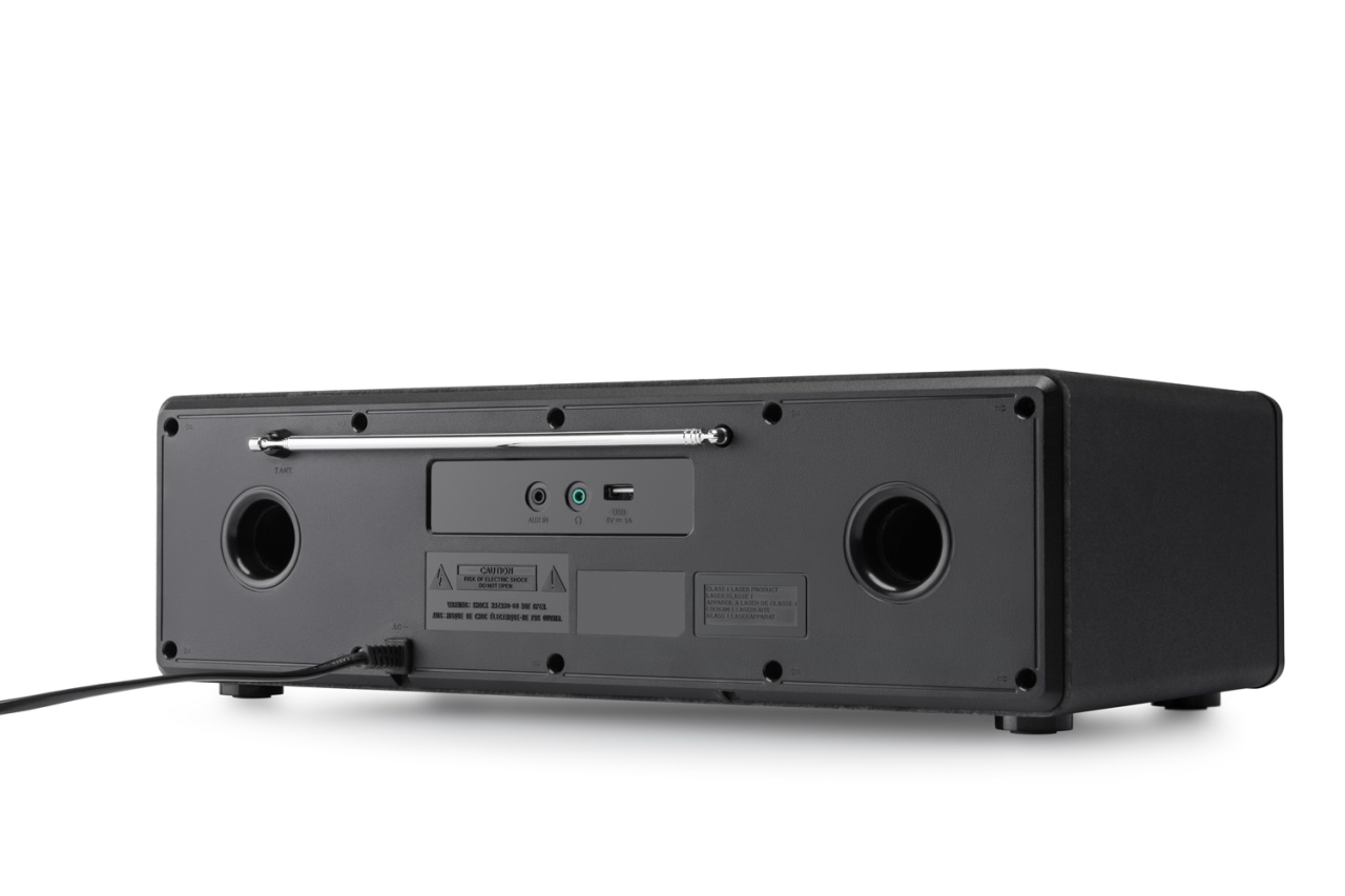 Radio cu CD JVC RD-E664B-DAB, 2x2.5W RMS, Bluetooth, USB, afisaj LCD, ceas, telecomanda, negru