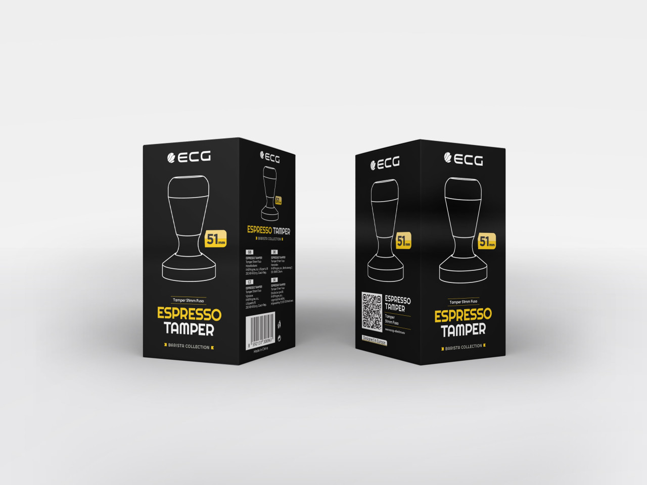 Tamper profesional pentru cafea ECG Fuso 51 mm