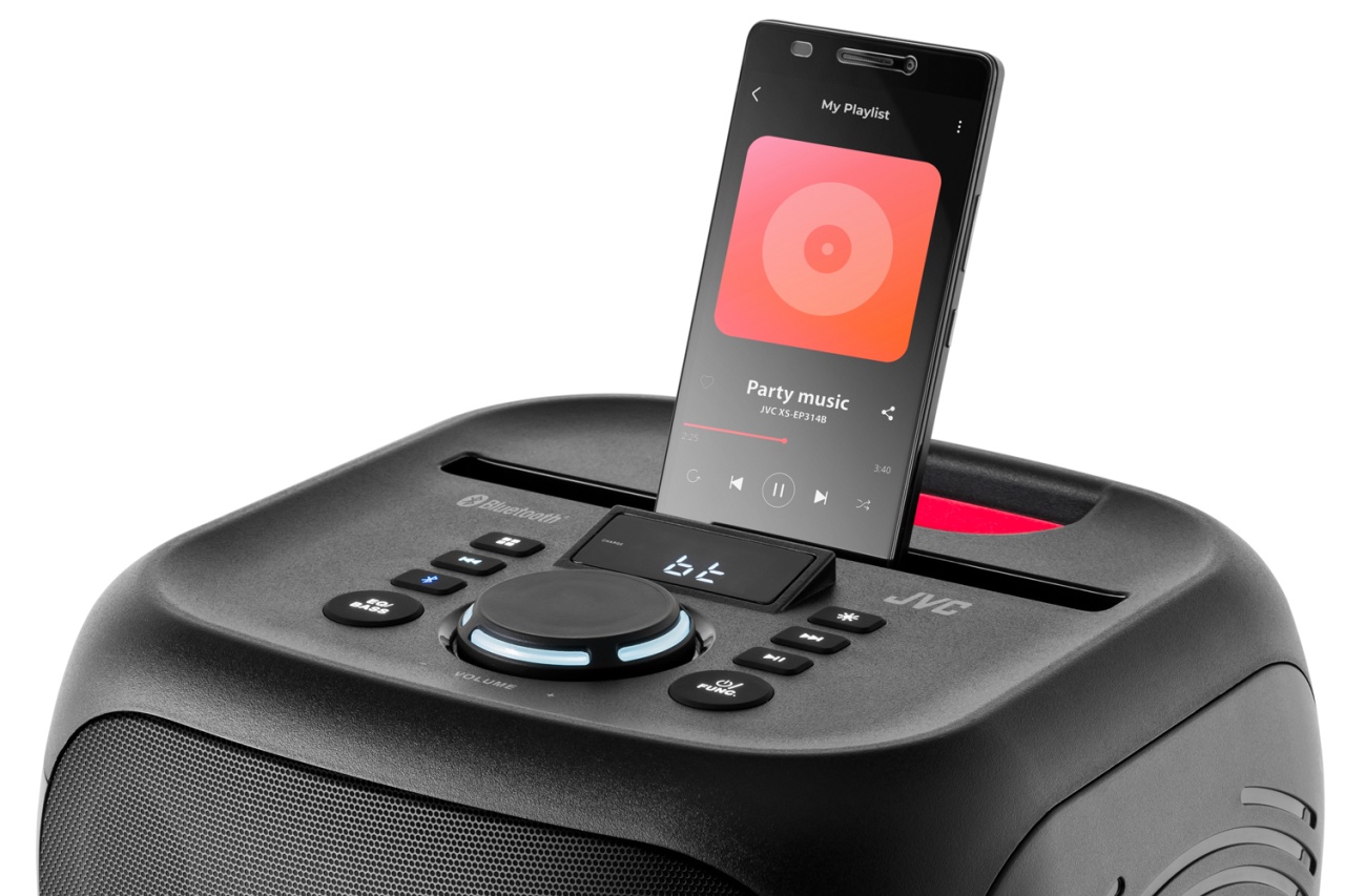 Boxa portabila JVC XS-EP424B, 140W, Bluetooth, USB, Radio FM, Microfon, AUX IN, Negru