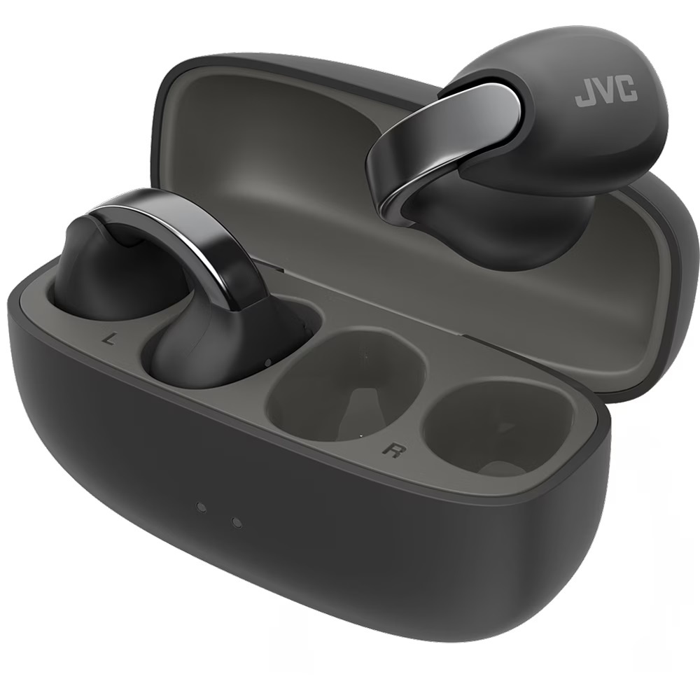 Casti premium Over the Ear JVC HA-S75N-B-U, Wireless, Bluetooth, Noise cancelling, Autonomie pana la 35 ore, Microfon, Negru