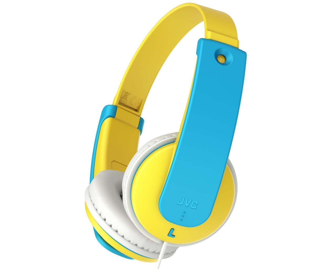 Casti JVC pentru copii HA-KD7-RNE, Over-ear, rosu-albastru
