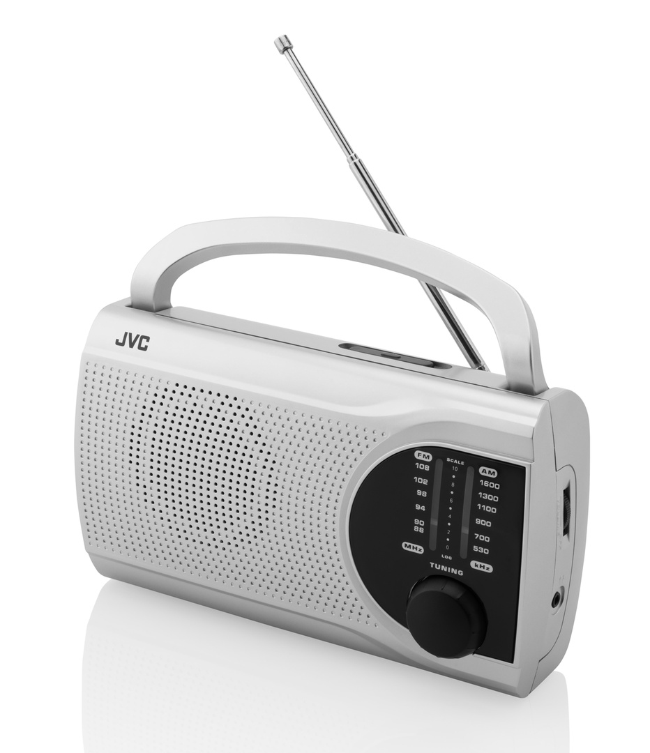 Radio JVC RA-E321B, tuner analogic FM/AM, mufa jack 3.5 mm pentru casti, negru