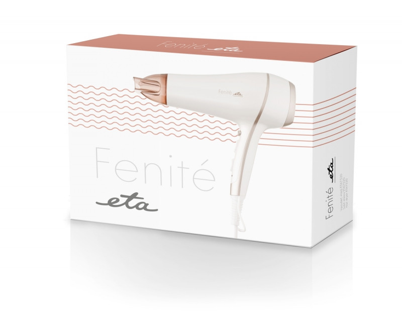 Uscator de par ETA Fenite 7320 90000, ionizare, 2400 W, 2 viteze, 3 trepte de temperatura, alb