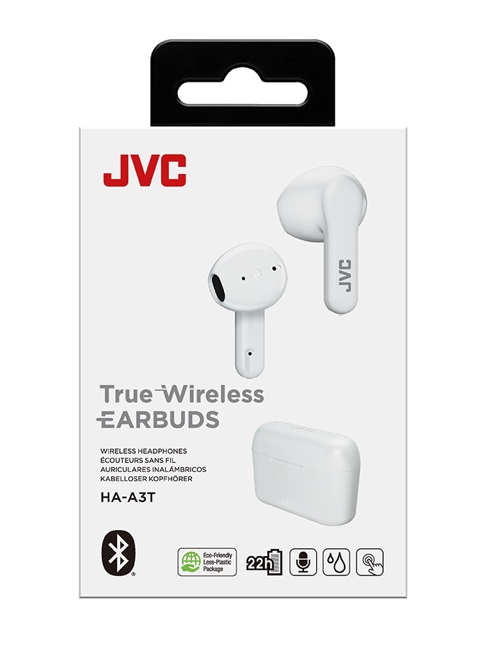 Casti True Wireless JVC HA-A3T-B-U, In Ear, Bluetooth, Microfon, Autonomie 22 ore, Negru