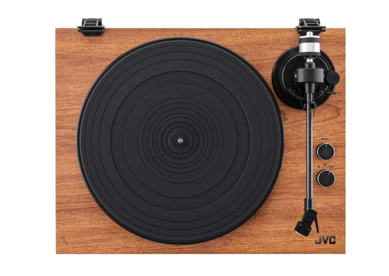 Pick-up Hi-Fi cu ac JVC AL-E534B, Bluetooth, 2 viteze (33 si 45 rpm), platan aluminiu, iesire RCA, negru