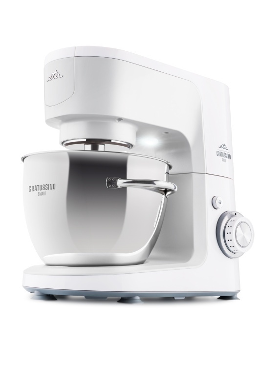 Robot de bucatarie ETA Gratussino III Smart 3023 90000, 1200 W, 4.5 litri, roti dintate metalice, gri/alb