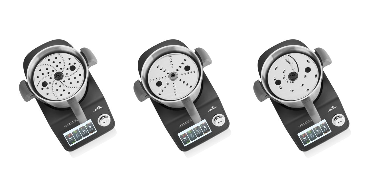 Robot de bucatarie ETA Leonardo Plus 0070 90010, 1600 W, 3.5 litri, 7 programe, negru/gri