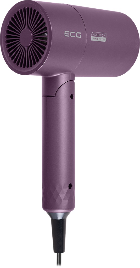 Uscator de par cu ionizare ECG Modifica Chiara, 1600 W, 2 niveluri de temperatura, concentrator, violet