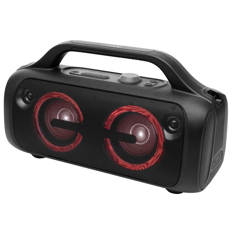 Boxa portabila JVC XS-E843B, 80W, Bluetooth 5.3, baterie Litiu-ion 3,7V/7200mAh, TWS, IPX5, efecte luminoase, negru