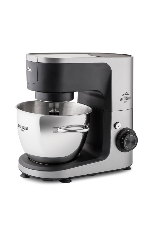 Robot de bucatarie ETA Gratussino III 3023 90020, 1200W, 4.5 litri, control continuu al vitezei + PULS, negru/gri