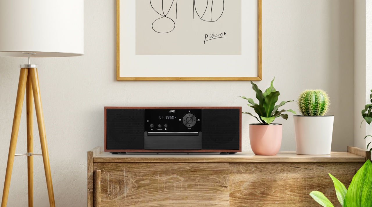Radio internet JVC RA-E981B, 10W RMS, tuner DAB+/FM, Bluetooth, LCD 2.8”, WiFi, Spotifiy Connect, telecomanda, USB, AUX, negru