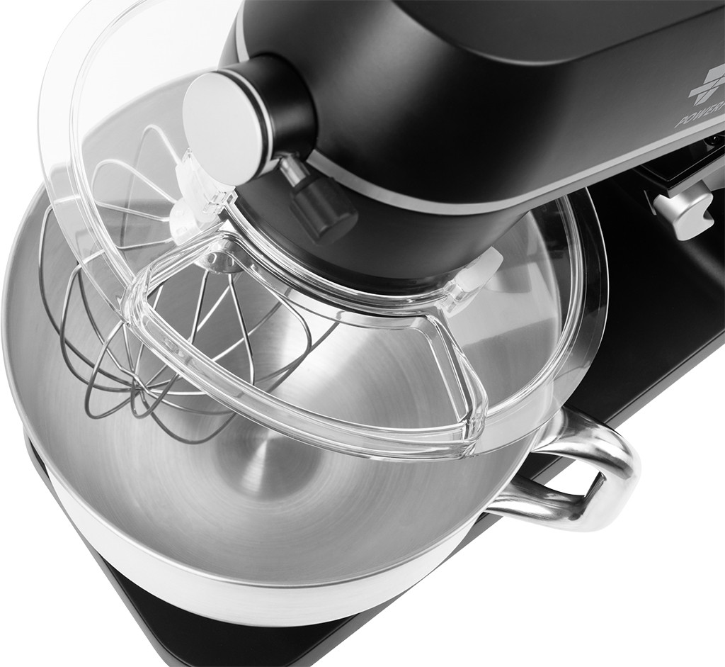 Robot de bucatarie ECG FORZA 6600 Metallo Nero, 1800 W, 6,5 litri, afisaj LED, sistem de amestecare planetar
