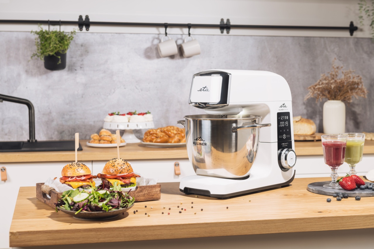 Robot de bucatarie ETA Gratus Kuliner II Origin 2038 90000, 1700 W, bol 6.7 litri + bol 3.5 litri, design integral din metal, LED, control tactil