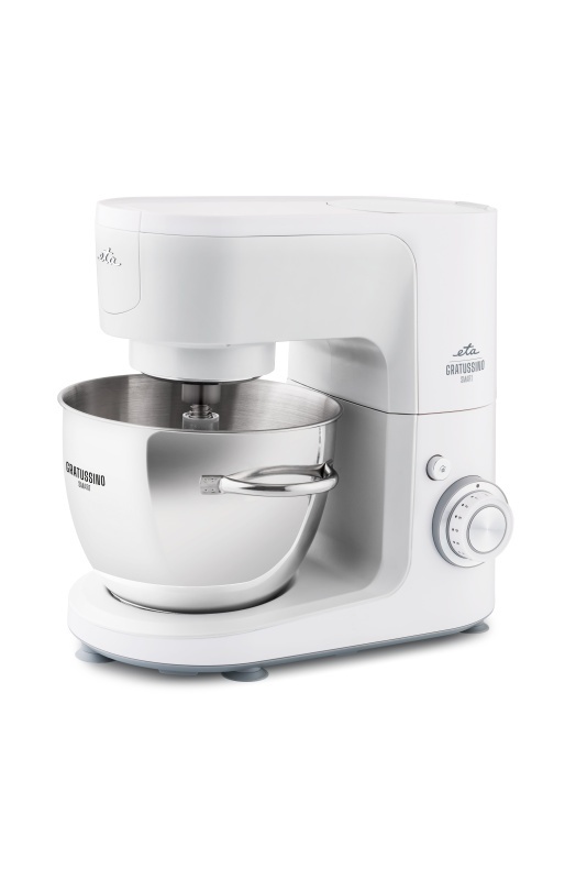 Robot de bucatarie ETA Gratussino III Smart 3023 90000, 1200 W, 4.5 litri, roti dintate metalice, gri/alb