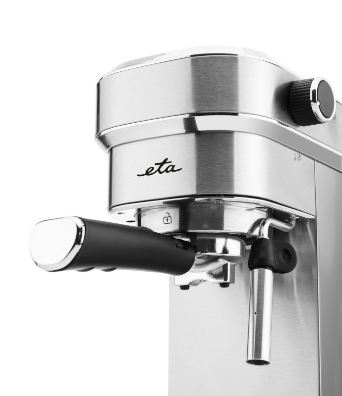 Espressor manual ETA Stretto 2180, 1350 W,0.75 L, dispozitiv spumare, 15 bar, otel inoxidabil