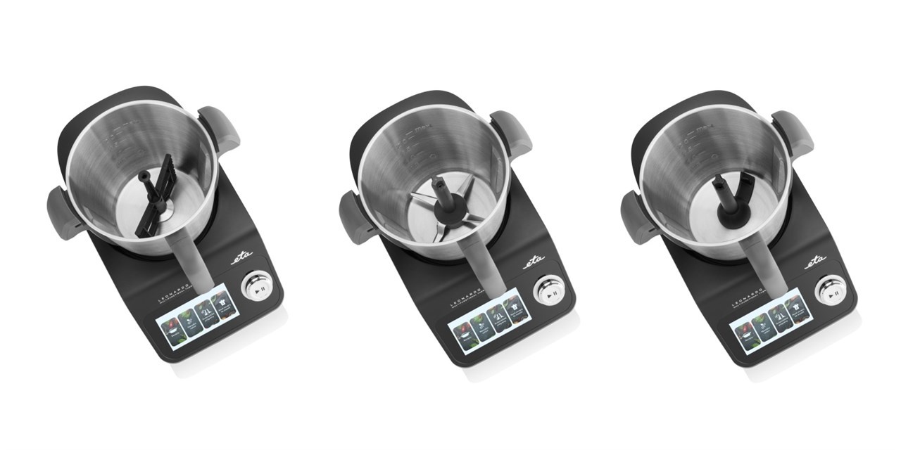 Robot de bucatarie ETA Leonardo Plus 0070 90010, 1600 W, 3.5 litri, 7 programe, negru/gri