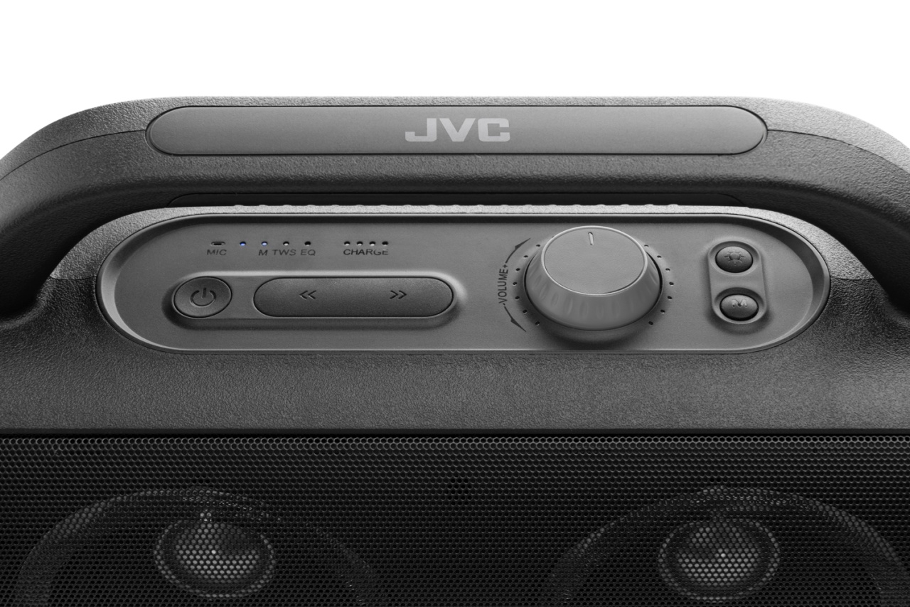 Boxa Portabila JVC XS-E643B, 60W, Bluetooth 5.3, baterie Litiu-ion 3,7V/10800mAh, TWS, IPX5, efecte luminoase, negru