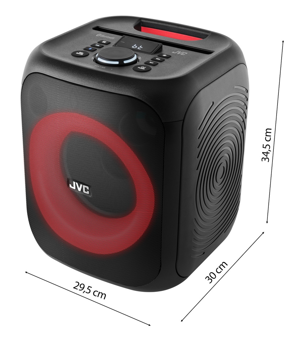 Boxa portabila JVC XS-EP424B, 140W, Bluetooth, USB, Radio FM, Microfon, AUX IN, Negru