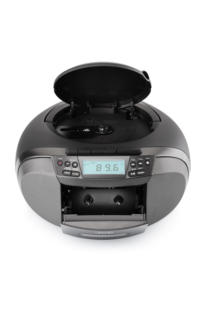 Internet radio JVC RA-E814B, 5W RMS, tuner DAB+/FM, Bluetooth, ecran color 2,4 inch, negru