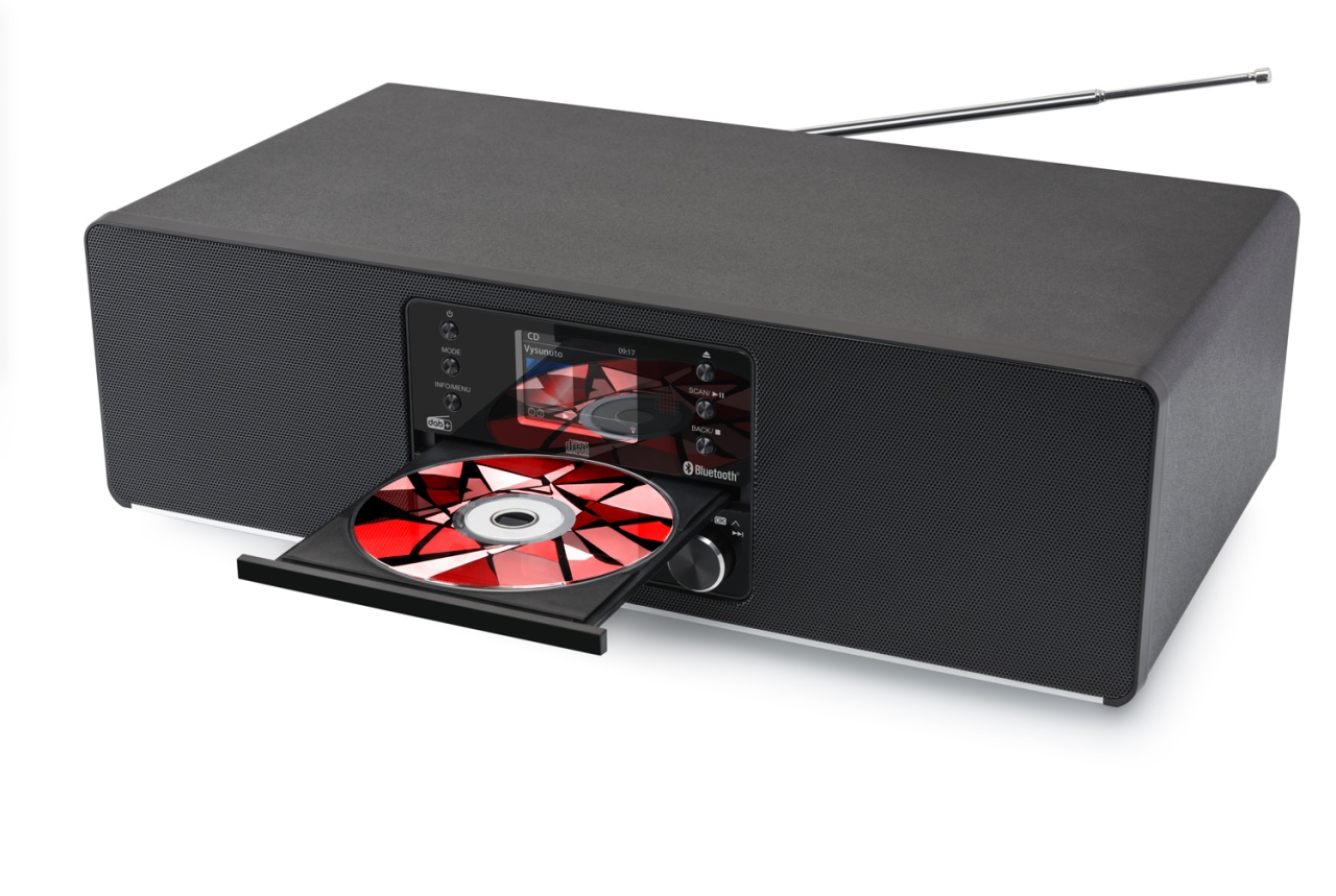 Radio cu CD JVC RD-E664B-DAB, 2x2.5W RMS, Bluetooth, USB, afisaj LCD, ceas, telecomanda, negru