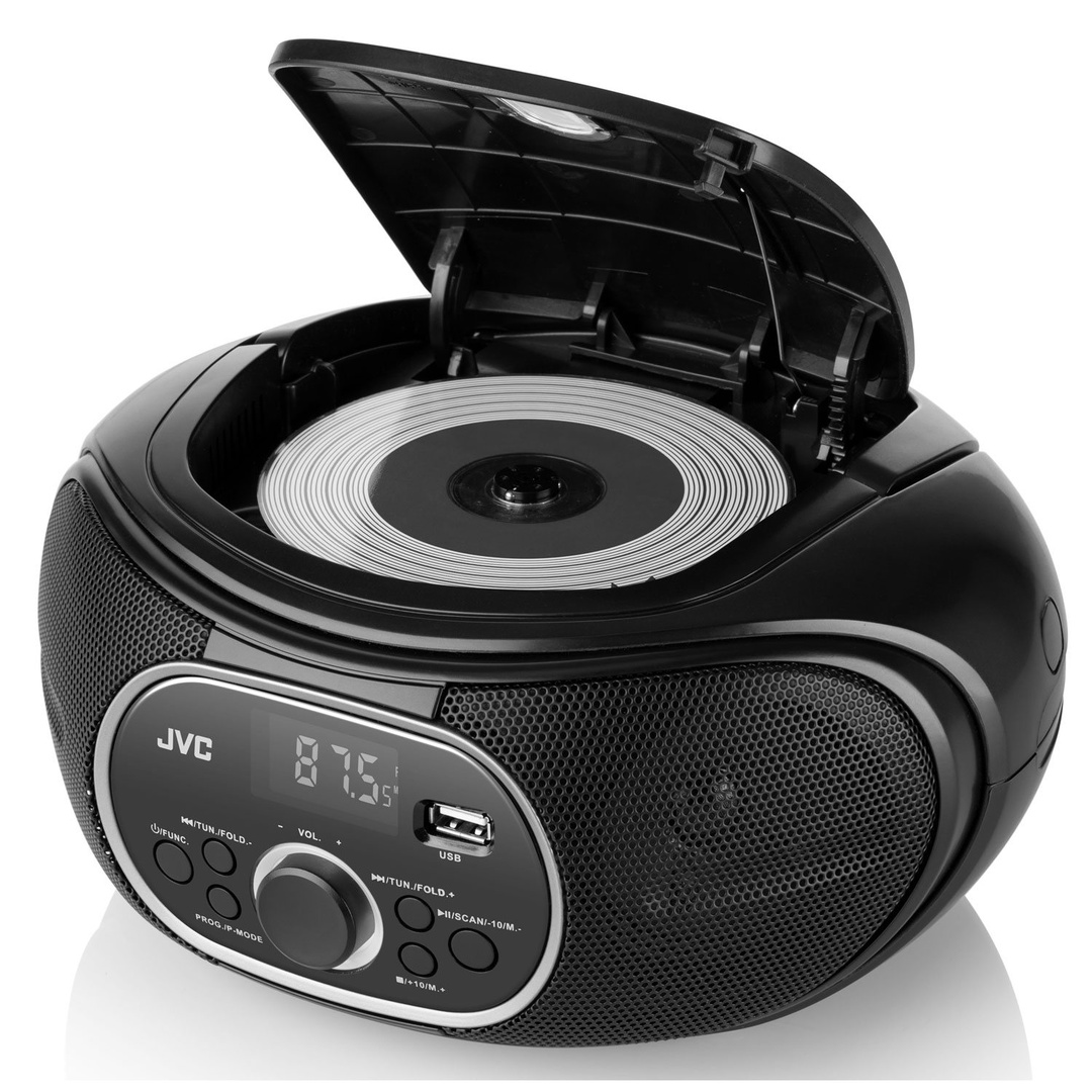 Radio cu casetofon si player CD JVC RC-E451W, 2 x 1.6 W RMS, FM, Bluetooth, USB, MP3, AUX IN, alb