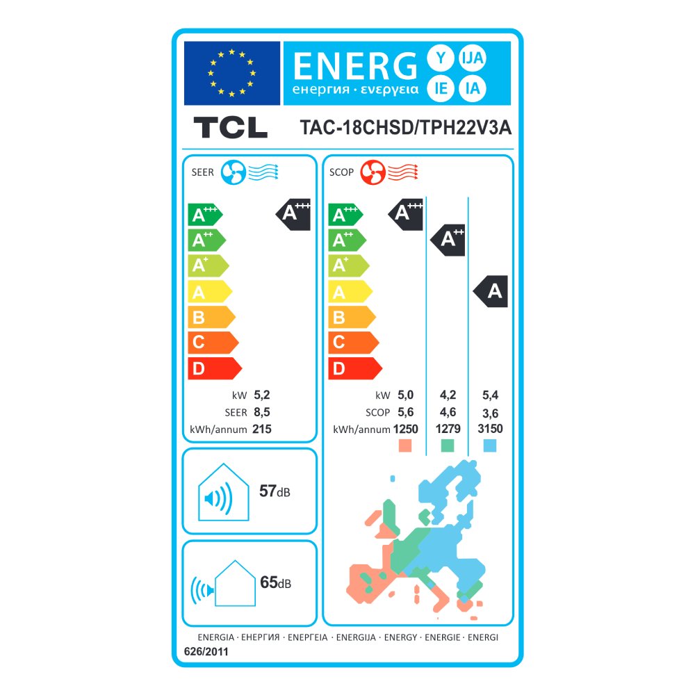 Aparat de aer conditionat TCL BreezeIN Ultra 18000 BTU, A+++, AI Energy Saving, Purificare avansata cu Ioni Bipolari si lumina UVC, Gentle Breeze, WiFi, Optimizat pentru Incalzire, Mod Hotel (TAC-18CHSD/TPH22V3A)