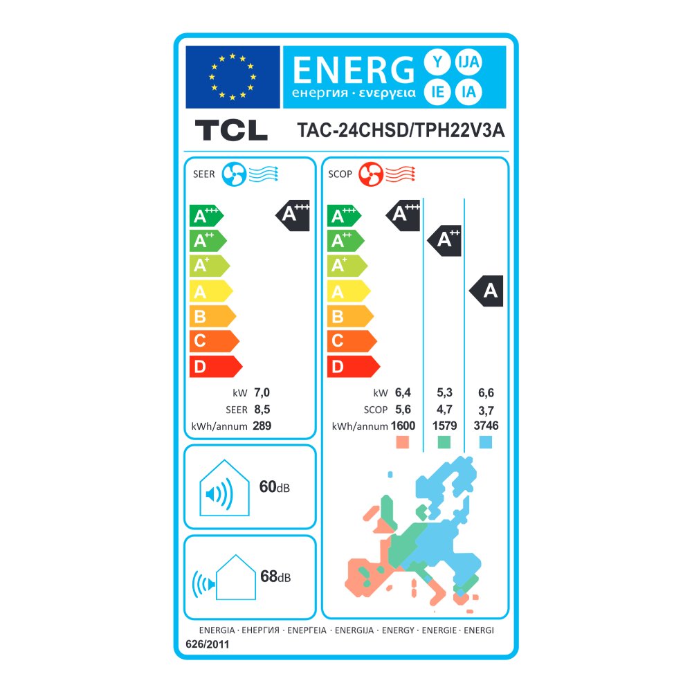 Aparat de aer conditionat TCL BreezeIN Ultra 24000 BTU, A+++, AI Energy Saving, Purificare avansata cu Ioni Bipolari si lumina UVC, Gentle Breeze, WiFi, Optimizat pentru Incalzire, Mod Hotel (TAC-24CHSD/TPH22V3A)