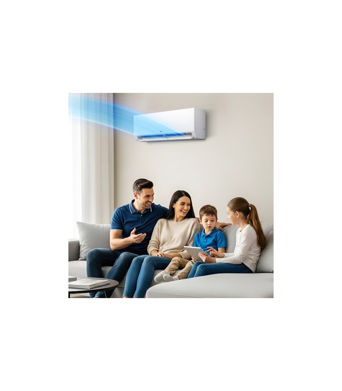 Aparat de aer conditionat TCL SaveIN 24000 BTU, A++, AI Energy Saving, Purificare avansata cu Ioni Bipolari, Jet de aer 4D, WiFi, Mod Hotel (TAC-24CHSD/ZG11I)