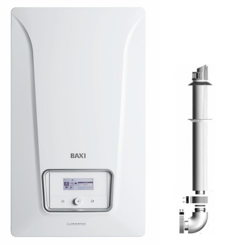 Centrala termica pe gaz in condensare Baxi Luna Platinum 1.35 - 32 kw, numai incalzire, kit evacuare inclus. 3 ani garantie (7800947)